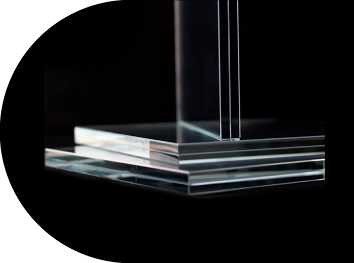 Ultra beyaz lamine cam